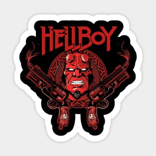 Hellboy Crest (Black Print) Sticker